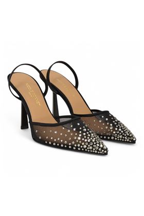 Slingback in rete colore nero NICOL BONNET | 2515-NERO
